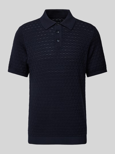 MCNEAL Regular fit poloshirt met structuurmotief Donkerblauw - 2