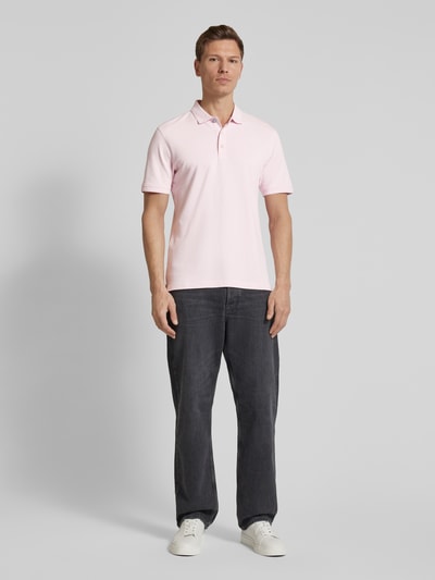 Brax Regular fit poloshirt met labelprint, model 'Pete' Rosé - 1