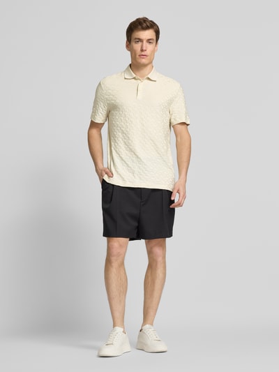 BOSS Poloshirt mit kurzer Knopfleiste Offwhite 1