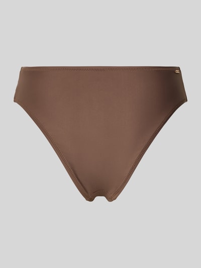 Produktfoto, High Waist Bikini-Slip Modell 'Kelli' von Barts in Braun, aus Material-Mix mit Stretch-Anteil, körpernahe Passform, elastischer Bund.