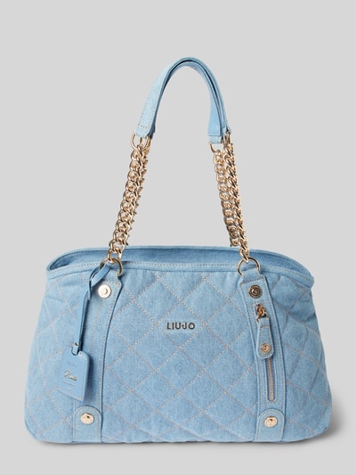 Liu Jo White Handtasche mit Label-Detail Modell 'KATE' Jeansblau 1