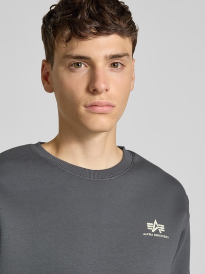 Alpha Industries Sweatshirt mit Label-Print Dunkelgrau 3