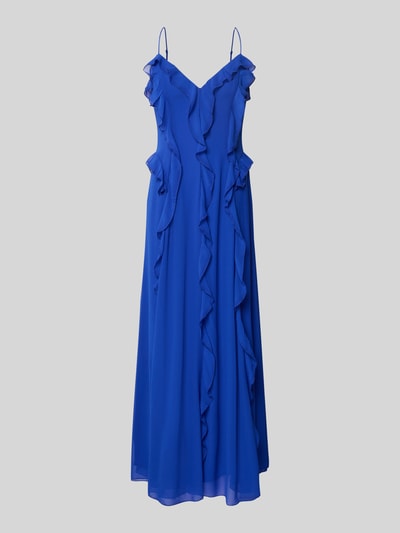 Bardot Abendkleid mit V-Ausschnitt und Volants Modell 'VERIS' Royal 2