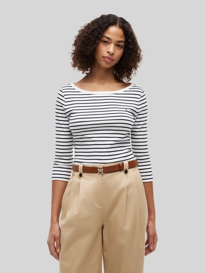 Tommy Hilfiger Regular Fit 3/4-Shirt aus reiner Baumwolle Ecru 4