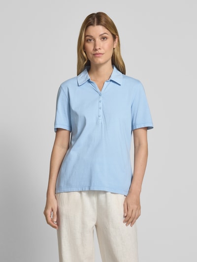 s.Oliver RED LABEL Regular Fit Jersey-Polo aus reiner Baumwolle Bleu 4