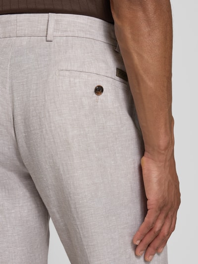 JOOP! COLLECTION Slim Fit Leinenhose mit Tunnelzug Modell 'Sake' Beige 3