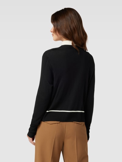 Marc Cain Gebreid jack met labeldetail Zwart - 5