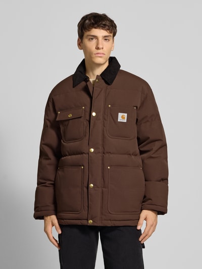 Carhartt Work In Progress Steppjacke mit Label-Detail Modell 'RAYLER' Dunkelbraun 4