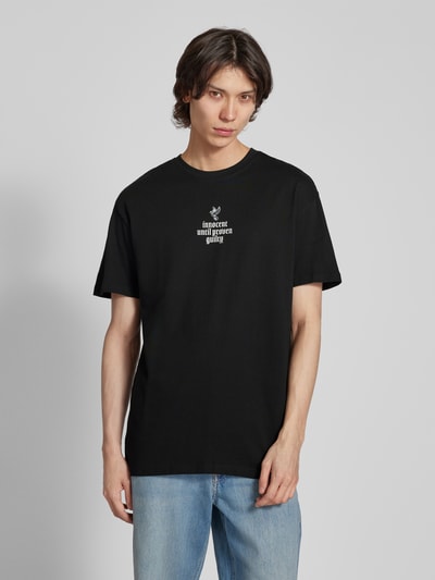 Mister Tee T-shirt o kroju oversized z nadrukowanym napisem Czarny 4