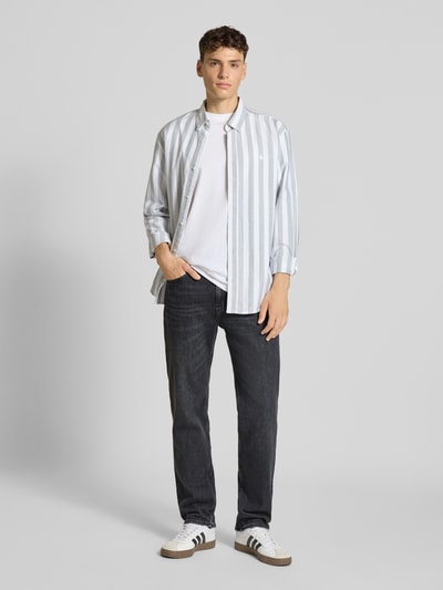 Tommy Jeans Slim fit straight leg jeans van katoenmix Donkergrijs - 1