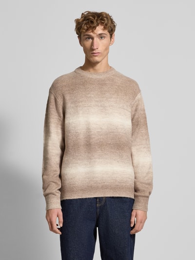 Jack & Jones Strickpullover mit Rundhalsausschnitt Modell 'JORMEADOWS' Beige 4