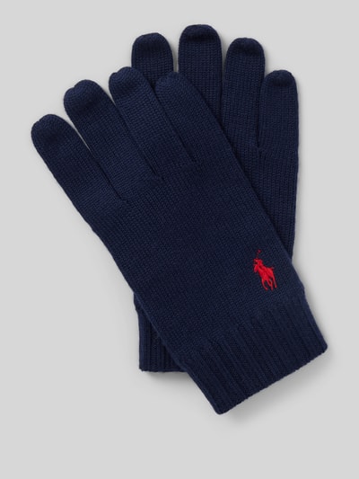 Polo Ralph Lauren Fingerhandschuhe aus reiner Wolle Marine 1