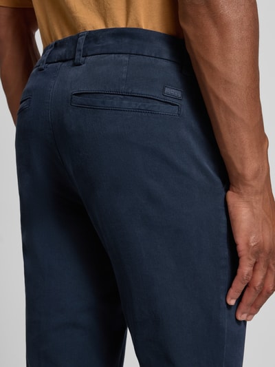 BOSS Slim fit broek van katoenmix, model 'KAITON1' Marineblauw - 3