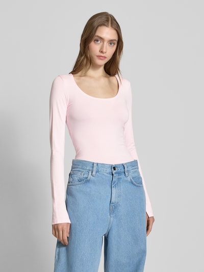 Gina Tricot Longsleeve mit Rundhalsausschnitt Modell 'Soft touch' Rosa 4