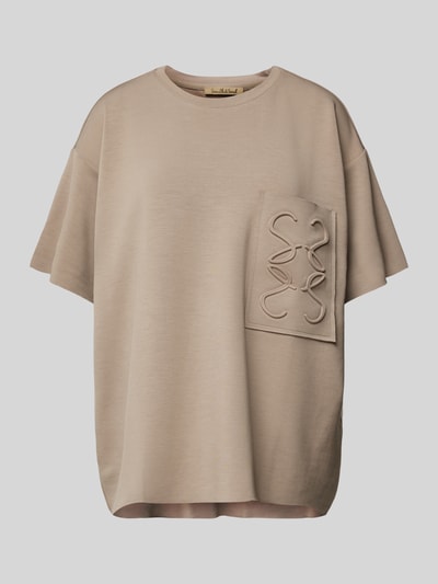 Smith and Soul Oversized T-Shirt mit Logo-Details Modell 'Clean Scuba' Taupe 2