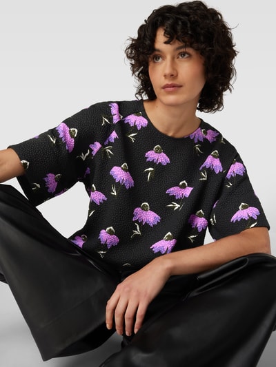 Essentiel Antwerp Blusenshirt mit Allover-Muster Black 3