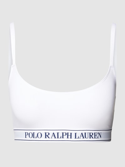 Polo Ralph Lauren Bralette mit elastischem Logo-Bund Weiss 2