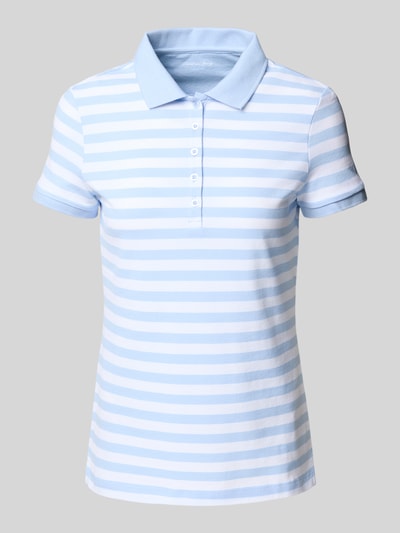 Christian Berg Woman Regular Fit Poloshirt mit Strukturmuster Bleu 1