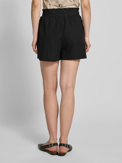 Vero Moda Loose fit korte broek van een mix van viscose en linnen, model 'MYMILO' Zwart - 5