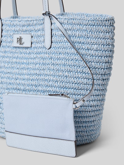 Lauren Ralph Lauren Shopper mit Label-Applikation Modell 'BRIE' Hellblau 3