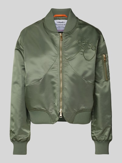 Original Bombers Bomberjacke mit Label-Stitching Khaki 2