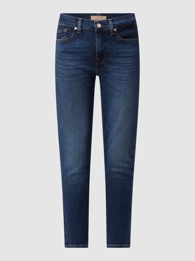 7 For All Mankind Skinny fit ankle cut jeans met modal, model 'Roxanne' Donkerblauw - 2