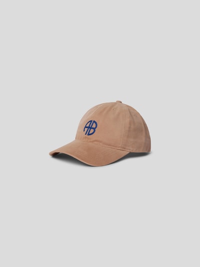 Anine Bing Cap mit Label-Stitching Camel 2