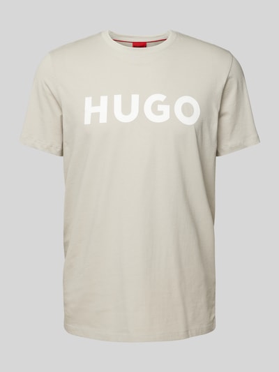 HUGO T-Shirt mit Label-Print Modell 'DULIVIO' Stein 2