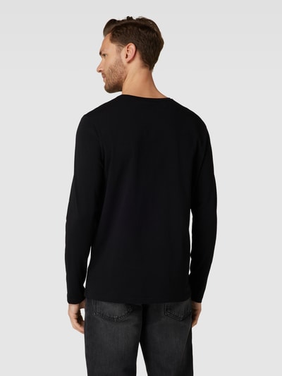 BOSS Longsleeve mit Label-Stitching Modell 'Mix&Match' Black 5