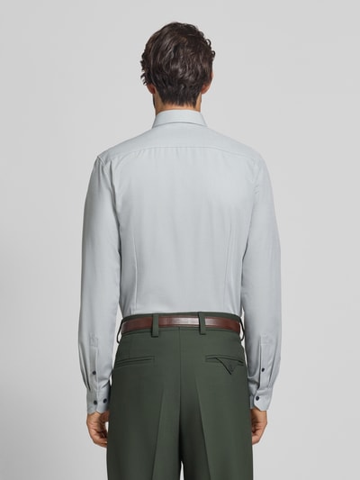 OLYMP No. Six Super slim fit zakelijk overhemd met kentkraag Zilver - 5