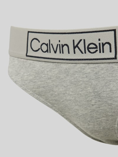 Calvin Klein Underwear Slip mit elastischem Logo-Bund Silber Melange 2