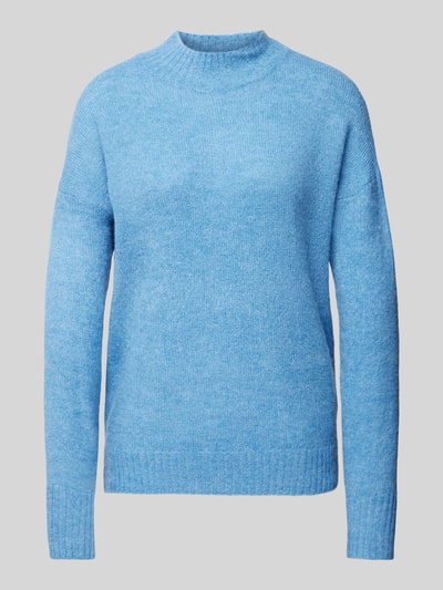 ICHI Gebreide pullover met opstaande kraag, model 'Kamara' Oceaanblauw - 2