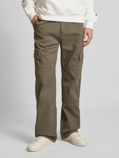 EIGHTYFIVE Cargohose mit Knopf- und Reißverschluss Khaki 4