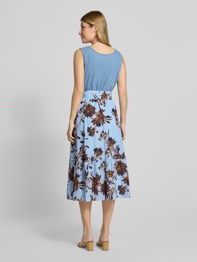 More & More Midi-jurk met strikceintuur Bleu - 5