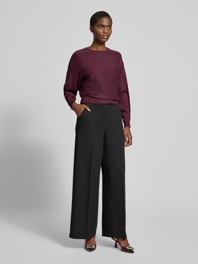 VERO MODA Relaxed fit gebreide pullover met viscosemix, model 'HAPPYGLITTER' Bordeaux - 1