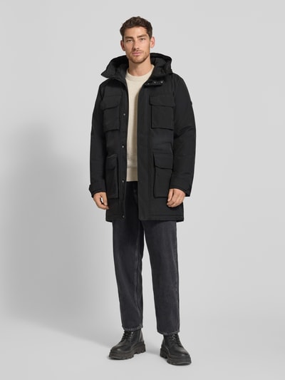 Didriksons Parka z kieszeniami z patką model ‘AIDEN’ Czarny 1