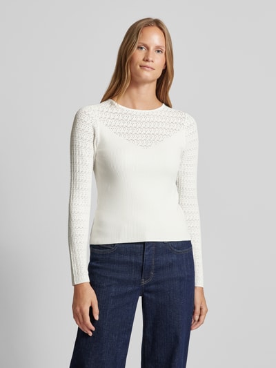 Zero Strickpullover in Ripp-Optik Offwhite 4