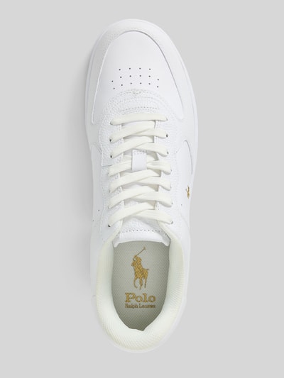 Polo Ralph Lauren Low Top Sneaker aus echtem Rindsleder Weiss 3