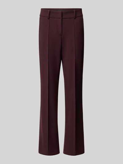 CAMBIO Regular fit smalle broek met mix van viscose en katoen model 'FARAH' Bordeaux - 1