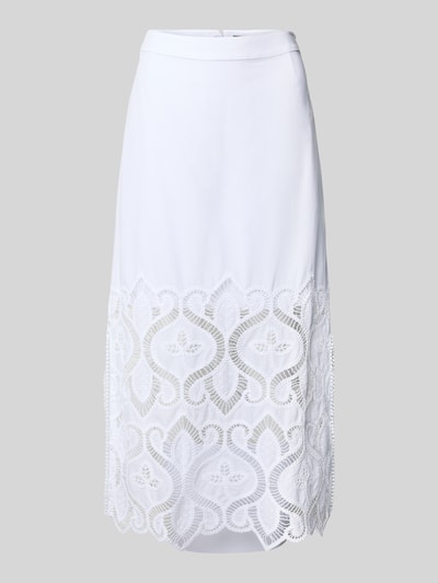 Luisa Cerano Długa spódnica z obszyciem koronką Biały 2