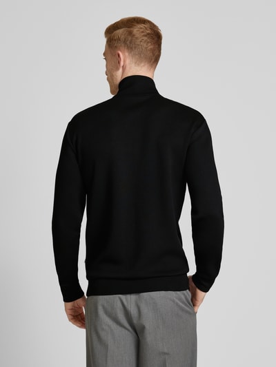 SELECTED HOMME Sweatshirt mit Troyer-Kragen Modell 'MANUEL' Black 5