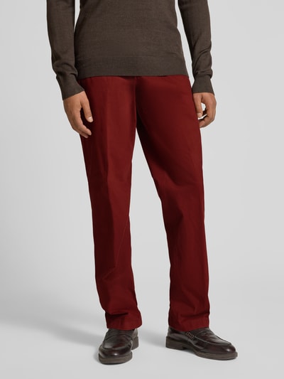 Hiltl Regular Fit Stoffhose mit Bügelfalten Modell 'Peaker' Bordeaux 4