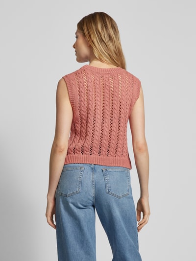 Mango Stricktop mit Lochmuster Modell 'YUDI' Rose 5