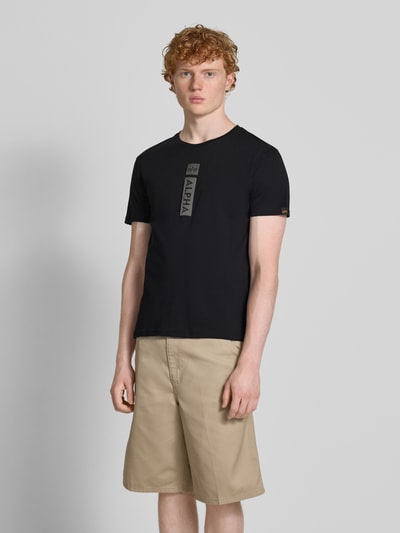 Alpha Industries T-Shirt mit Label-Print Black 4