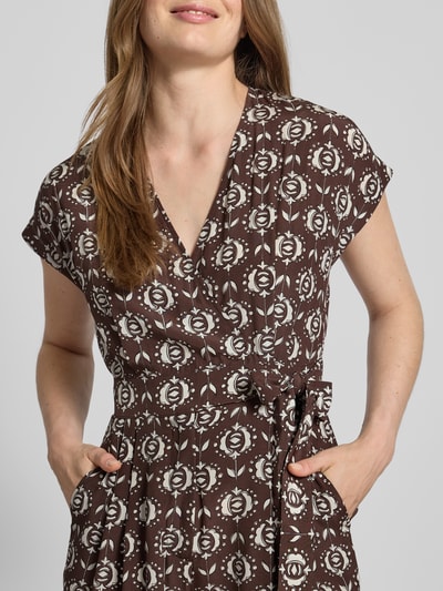 Weekend Max Mara Kombinezon o luźnym kroju z czystego jedwabiu model ‘ARIZONA’ Ciemnobrązowy 3