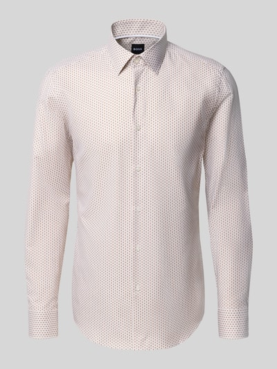 BOSS Koszula biznesowa o kroju slim fit z czystej bawełny Beżowy 2