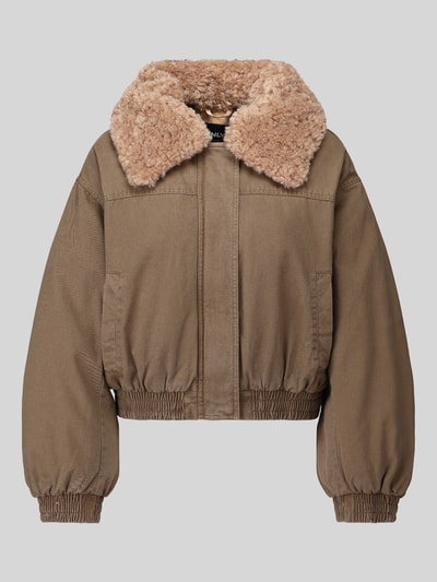 ONLY Bomberjacke mit Teddykragen Oliv 2