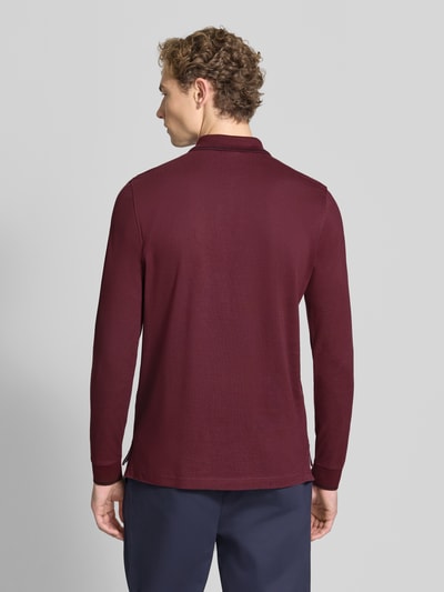Christian Berg Men Slim Fit Poloshirt mit Reißverschluss Bordeaux 5
