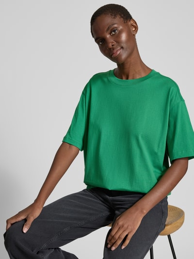 Jake*s Casual Oversized T-Shirt mit geripptem Rundhalsausschnitt Grass 3