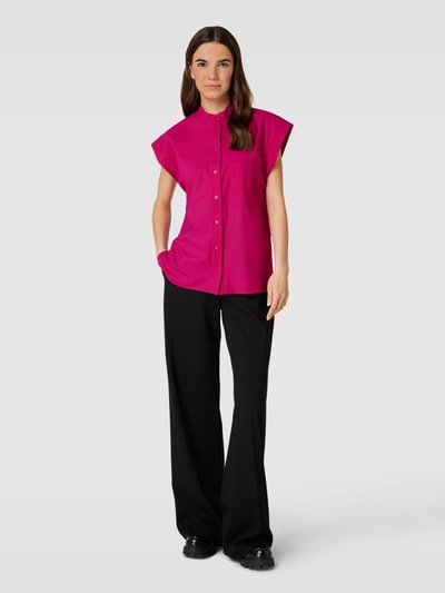 D´Etoiles Casiope Bluse mit Stehkragen Modell 'Endless' Pink 1